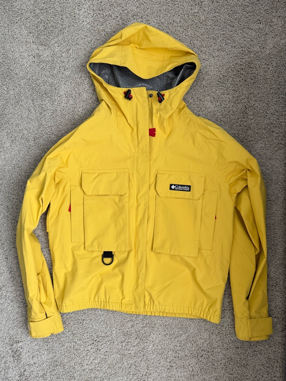 Columbia Women’s Yellow Hooded Weather-Resistant Jacket